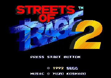 Bare Knuckle II - Shitou e no Requiem ~ Streets of Rage II (Japan, Europe) screen shot title